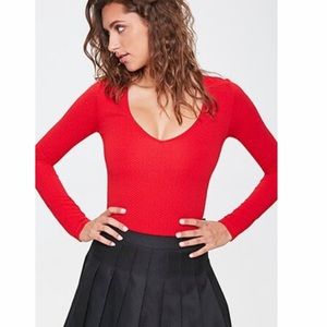 Forever 21 red body suit